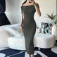 Fashion Slim-Fit Dress with High Waist, Hollow Detail, and Backless Design - EX-STOCK CANADA