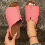 Fashion Solid Wedges Sandals Summer Casual Peep-toe Slippers Outdoor Thick Sole Heightening Slides Shoes Women - EX-STOCK Canada