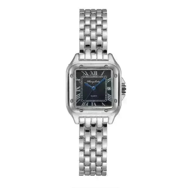 Fashion Stainless Steel Square Simple Design Couple Quartz Watch - EX-STOCK CANADA