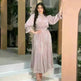 Fashionable Arab Women's Bright Silk Satin Dress - EX-STOCK CANADA