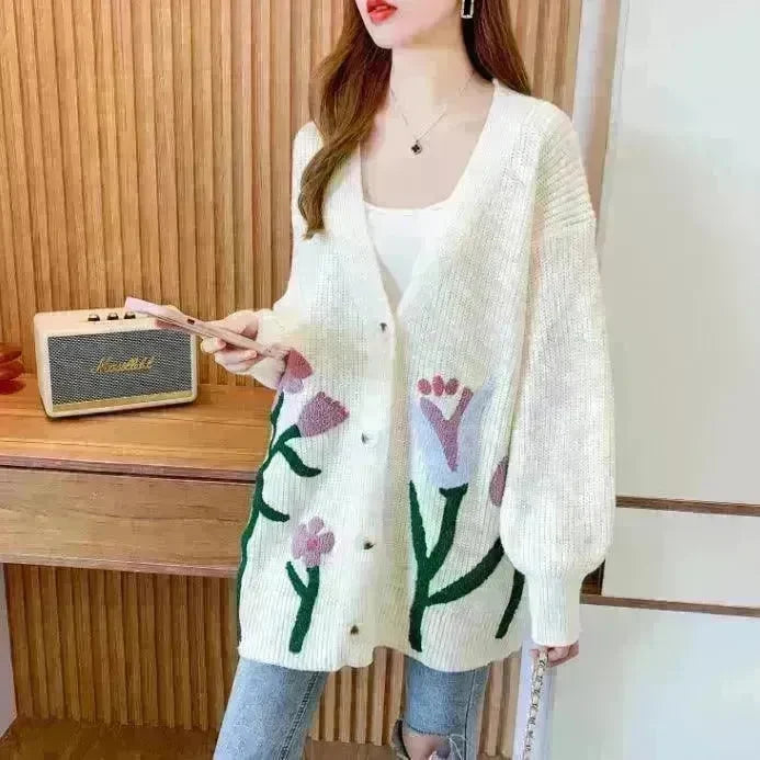 Fashionable Knitted Cardigan Top Women - EX-STOCK CANADA