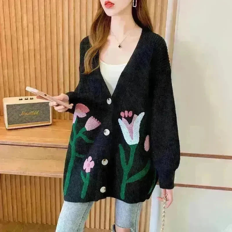 Fashionable Knitted Cardigan Top Women - EX-STOCK CANADA