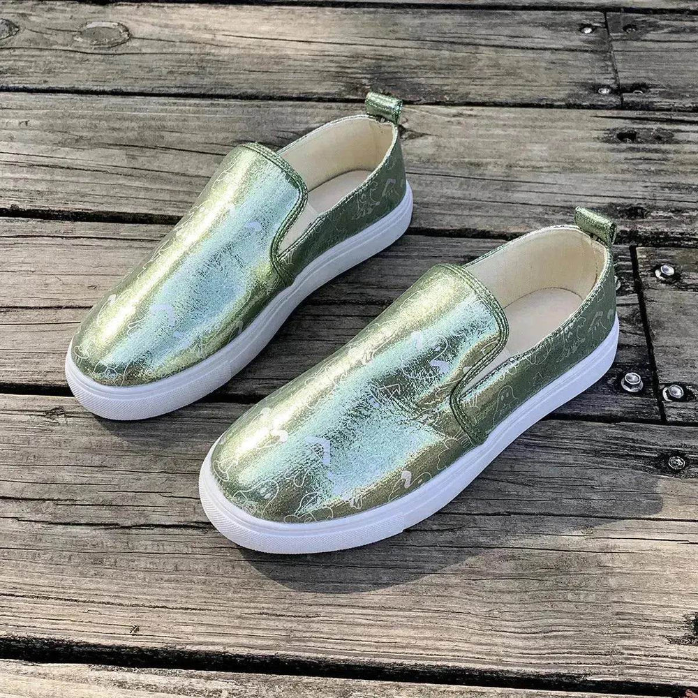 Fashionable Round Toe Casual Women's Sports Breathable Non-slip loafers Shoes for Women cover shoe - EX-STOCK Canada