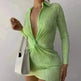 Fashionable Sexy New L-neck Twisted Sexy Tight-fitting Dress - EX-STOCK CANADA