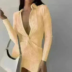 Fashionable Sexy New L-neck Twisted Sexy Tight-fitting Dress - EX-STOCK CANADA