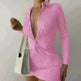 Fashionable Sexy New L-neck Twisted Sexy Tight-fitting Dress - EX-STOCK CANADA