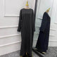 Fashionable Stripe Tunneled Abaya Dress for Elegant Arab Dubai Turkey Middle Eastern women. - EX-STOCK Canada