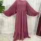 Fashionable Women's Solid Color Patchwork Arab Dress - EX-STOCK CANADA