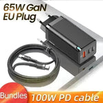 Fast mobile phone charger With USB and Type C port - EX-STOCK CANADA