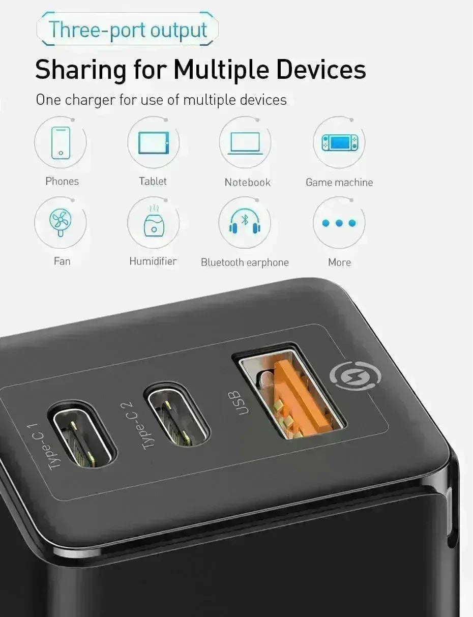 Fast mobile phone charger With USB and Type C port - EX-STOCK CANADA
