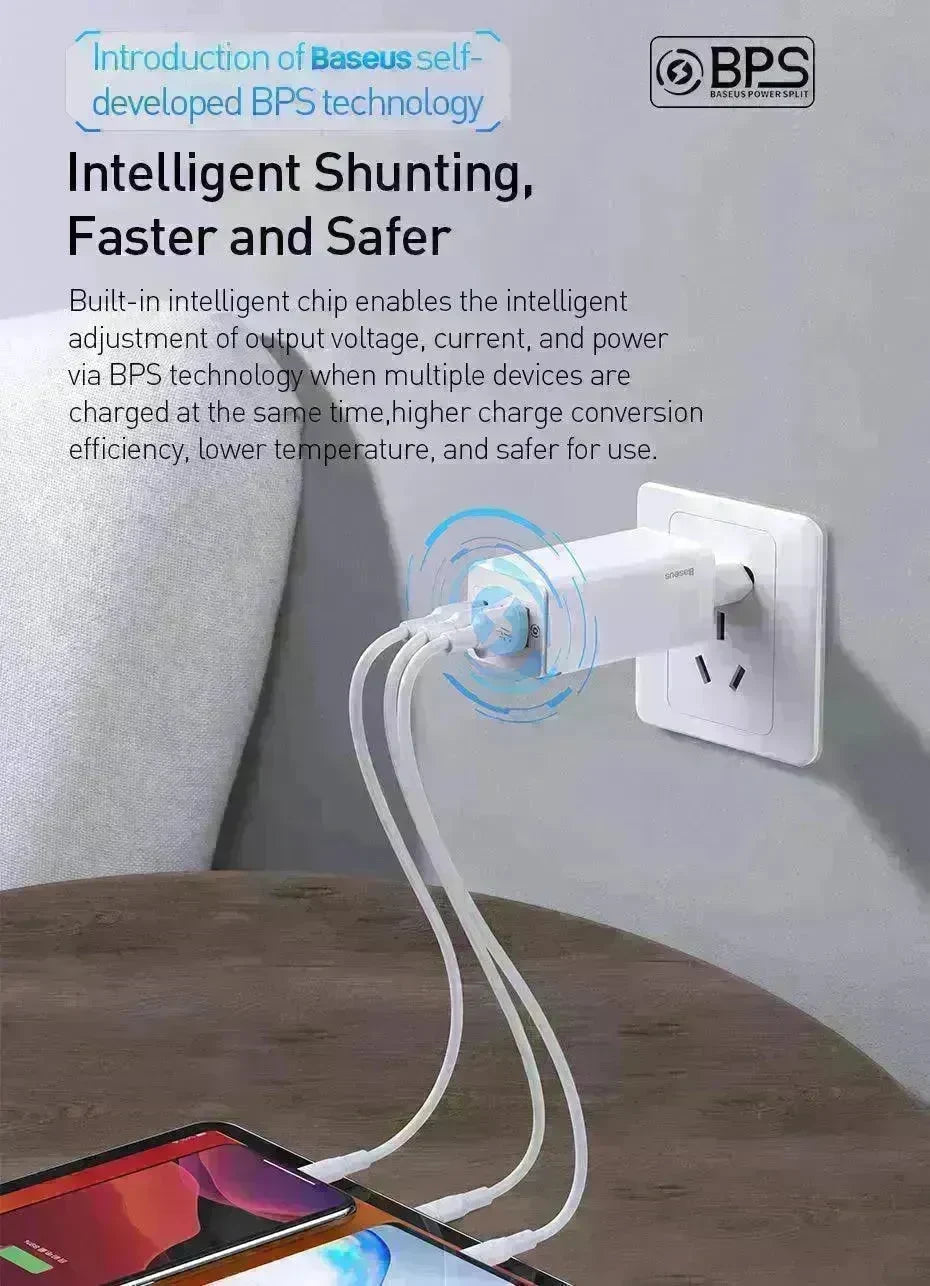 Fast mobile phone charger With USB and Type C port - EX-STOCK CANADA
