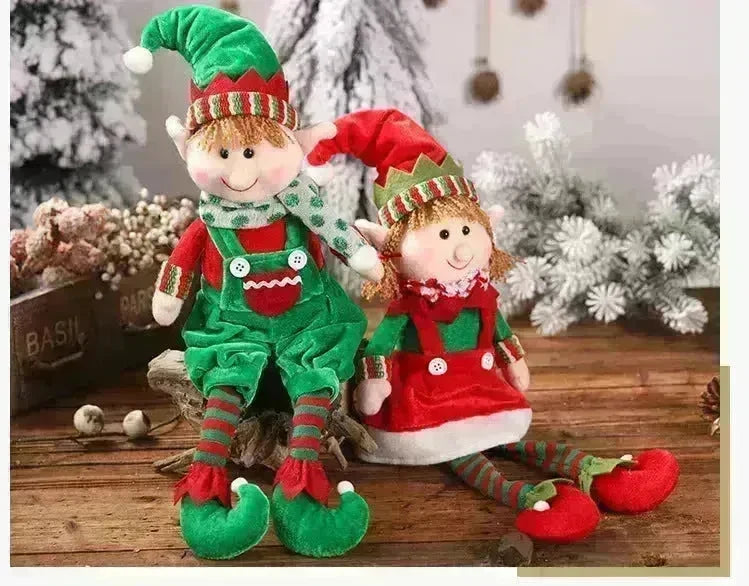 Christmas Hanging Legs Sitting Doll Ornaments - EX-STOCK CANADA