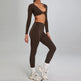 European And American High-intensity Sports Suit Outdoor Running Nude Feel Workout Clothes Slimming High Waist - EX-STOCK CANADA