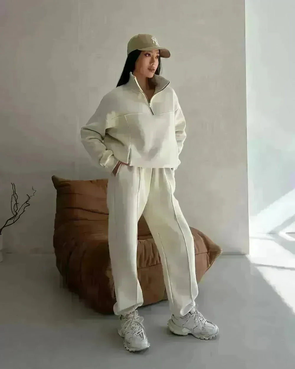 Y2K Winter Jogging Women Two Piece Set Female Zipper Coat Casual Pants Tracksuit Autumn Jacket Fashion Contrast Sport Wear Set - EX-STOCK CANADA