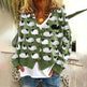 New Christmas Abstract Printing Casual Cloak Coat Cardigan Sweater - EX-STOCK Canada