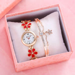 Women's Bracelet Watch Flower Disk Two-piece Bracelet Set - EX-STOCK Canada