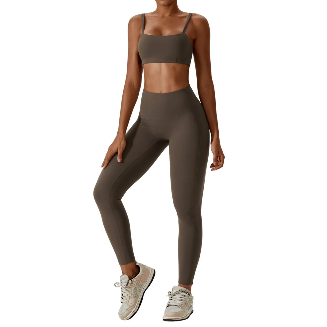 Breathable Quick-drying 2pcs Fitness Yoga Workout Clothes Sports Body-hugging set - EX-STOCK CANADA