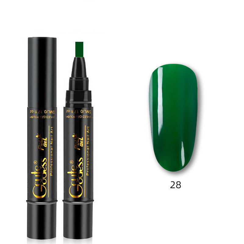 3-in-1 Nail Glue Pen – Gel, Magnet & French Manicure Tool (36 Colours + Sets) green