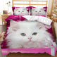 White Cute Cat Bedding Set Girl Ladies Bedroom Comfort Duvet Cover EX-STOCK Canada 