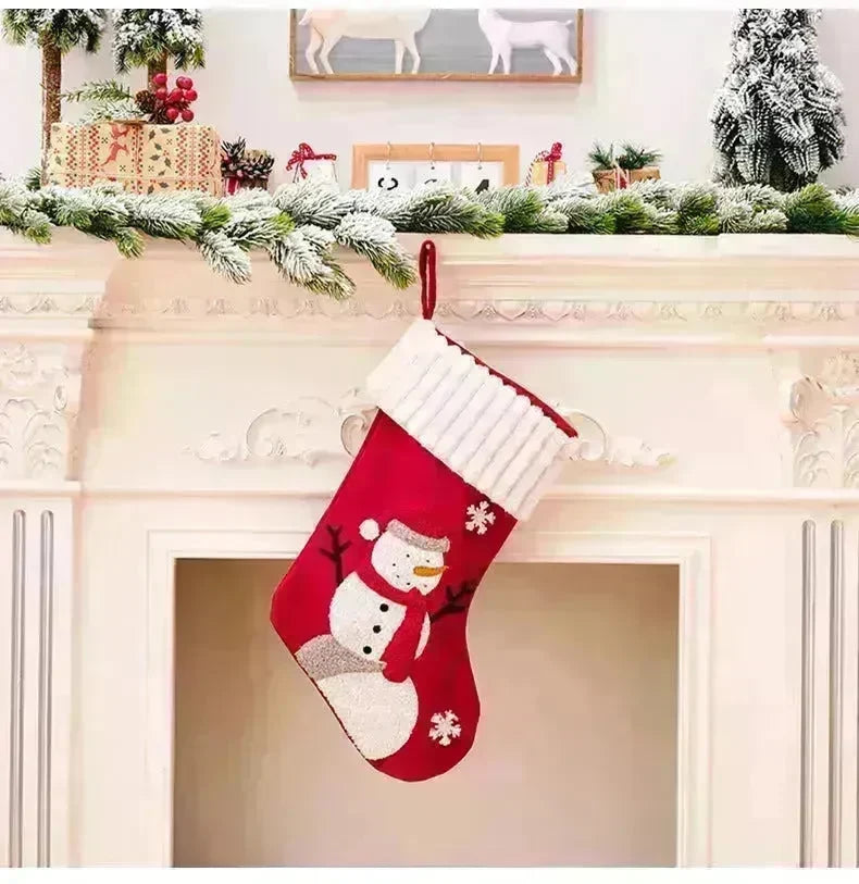Christmas Decorations Gold Velvet Patch Christmas Stockings - EX-STOCK CANADA