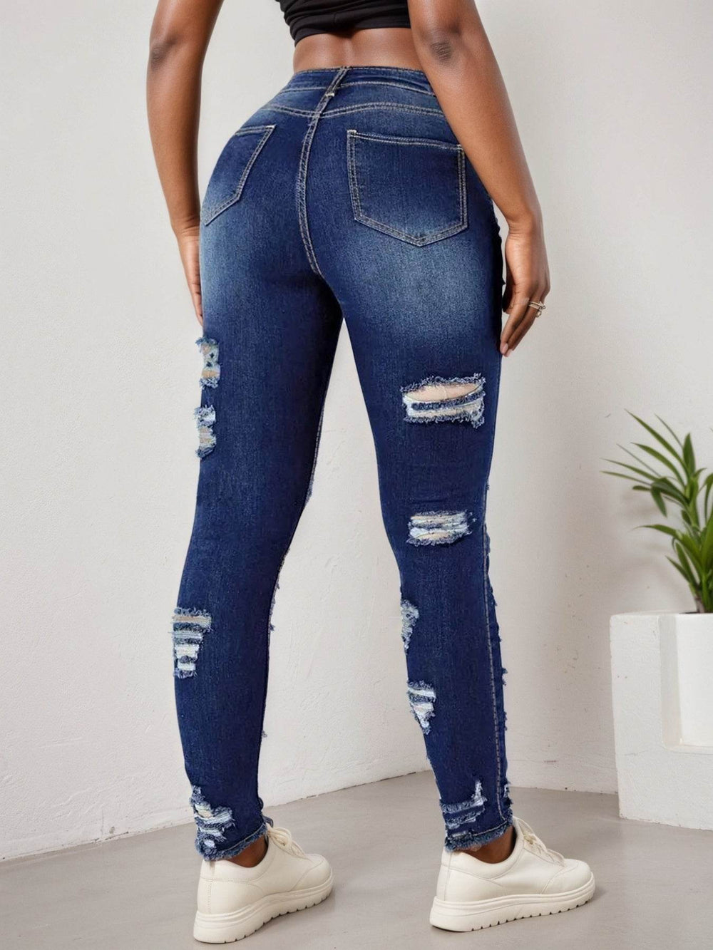 2025 Women's Ripped Tight Cropped Pants, New High Stretch Jeans, Fashionable And Versatile Street Style, Slim Fit Design, Women's Jeans And Clothing EX-STOCK Canada 
