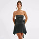 Women's Mini Tube Dress With Big Bow Summer Fashion Tube Top Short Skater Dress. - EX-STOCK CANADA