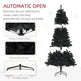 6ft Artificial Christmas Trees With Auto Open And Steel Base, Black EX-STOCK Canada 