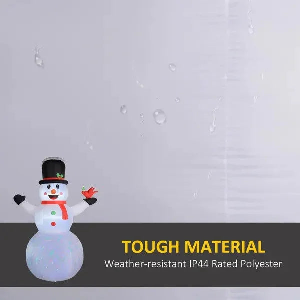 12FT Christmas Inflatable Decorations, Xmas Blow Up Snowman With Rotating Colorful LED Light For Indoor, Outdoor EX-STOCK Canada 