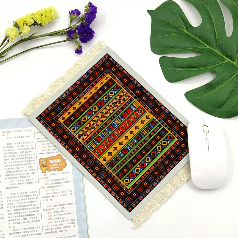 Office mouse pad, Suede fringe mouse pad Hot rubber  Bohemian style Hypersku