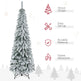 6' Artificial Slim Flocked Christmas Trees, With Snow Frosted Branches, Downswept Shape, Steel Base EX-STOCK Canada 