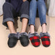 Winter Warm Plaid Plush Slippers Home Indoor Non-slip Bedroom Floor Soft Fuzzy Slipper For Couple Fashion Solid House Shoes - EX-STOCK Canada