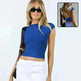 Slim Fit Backless Crop Top Summer Charming Breathable Short Sleeve  Low Back Top  Tank Top for Women - EX-STOCK CANADA