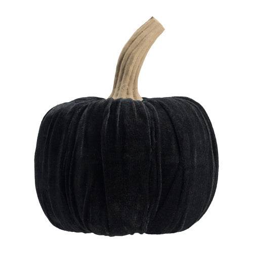 9.5 Black Velvet Pumpkin Large, For Holiday Halloween Decor - EX-STOCK Canada