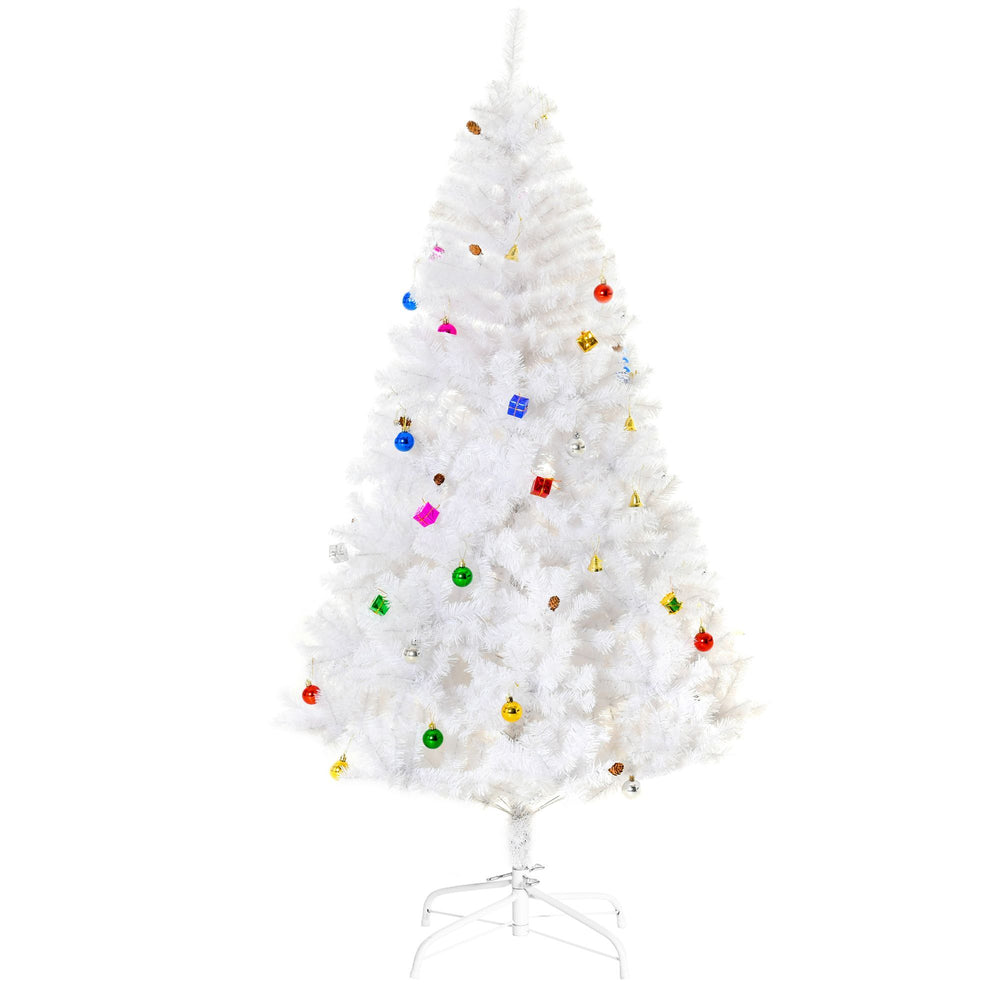 5.9ft Artificial Christmas Tree Xmas Holidays With Ornament White EX-STOCK Canada 