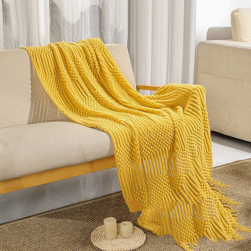 Pure Color Air Conditioning Blanket Cover Blanket Sofa Blanket Office Nap Blanket EX-STOCK Canada 
