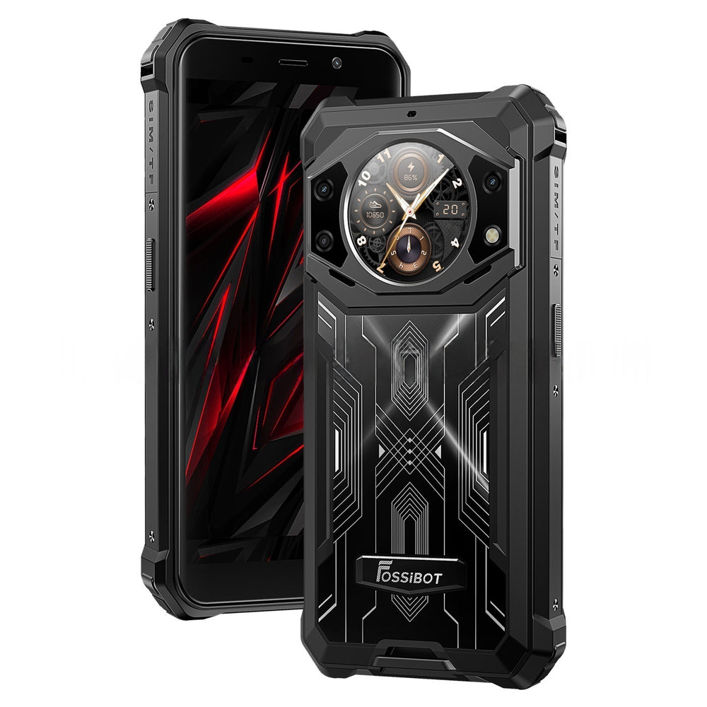 Rugged phone case with 'Fossibot' branding on a white background