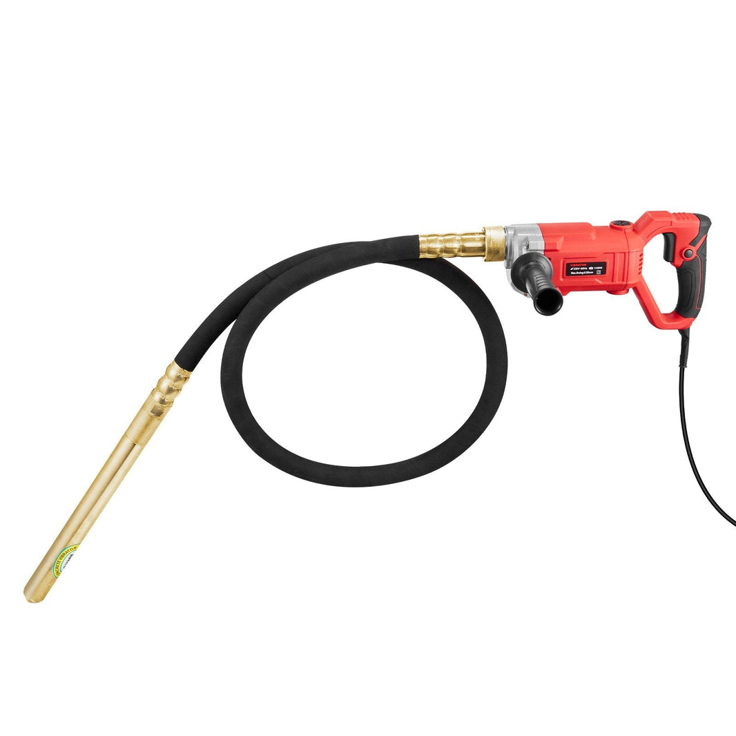 Handheld Concrete Vibrator, 800W Electric Vibrator 13000 VPM, Electric Concrete Vibrating Tool With 6.6ft  2m Shaft Rod, Portable Pencil Cement Vibrator Remove Air Bubble And Mix Concrete EX-STOCK