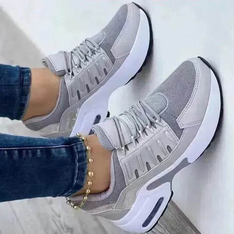 Lace Up Sneakers Women Wedge Heel Running Sports Sneakers Shoes for Women. - EX-STOCK Canada