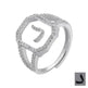 Fashion Micro Inlaid Zircon Arab Letters Ring for women - EX-STOCK CANADA