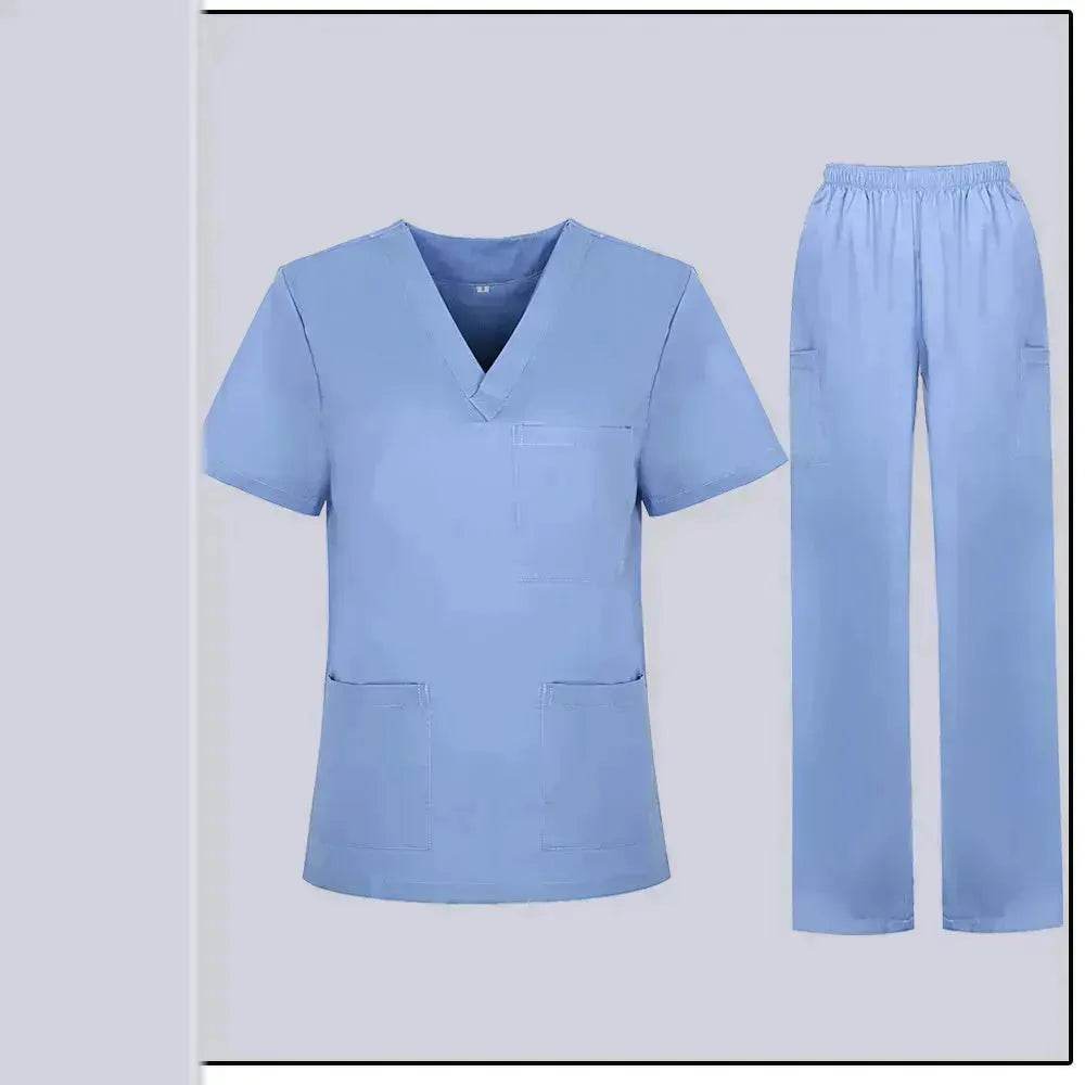 Women Nurse Uniform Female - Hospital Nurse Costume - V Neck Top Pants Set - EX-STOCK Canada