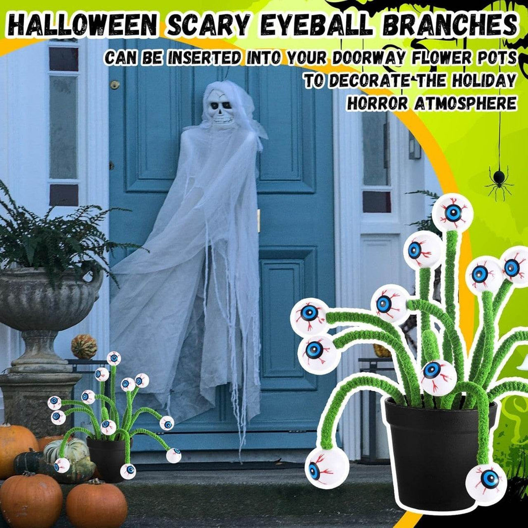 Halloween Three-dimensional Eye Beads Twig Cutting Bouquet Creative Funny Decoration - EX-STOCK Canada