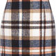 Women's High Waist Plaid Tight Pencil Wool Mini Skirt - EX-STOCK Canada
