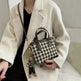 Fashion Houndstooth Shoulder Bags Portable Checkerboard Handbags All-match Messenger Crossbody Bag Women - EX-STOCK CANADA