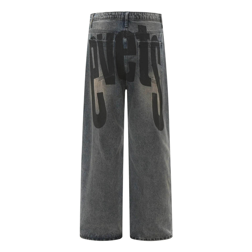 High Street American Washed Distressed Baggy Denim Baggy Jeans Pant Pant unisex - EX-STOCK Canada