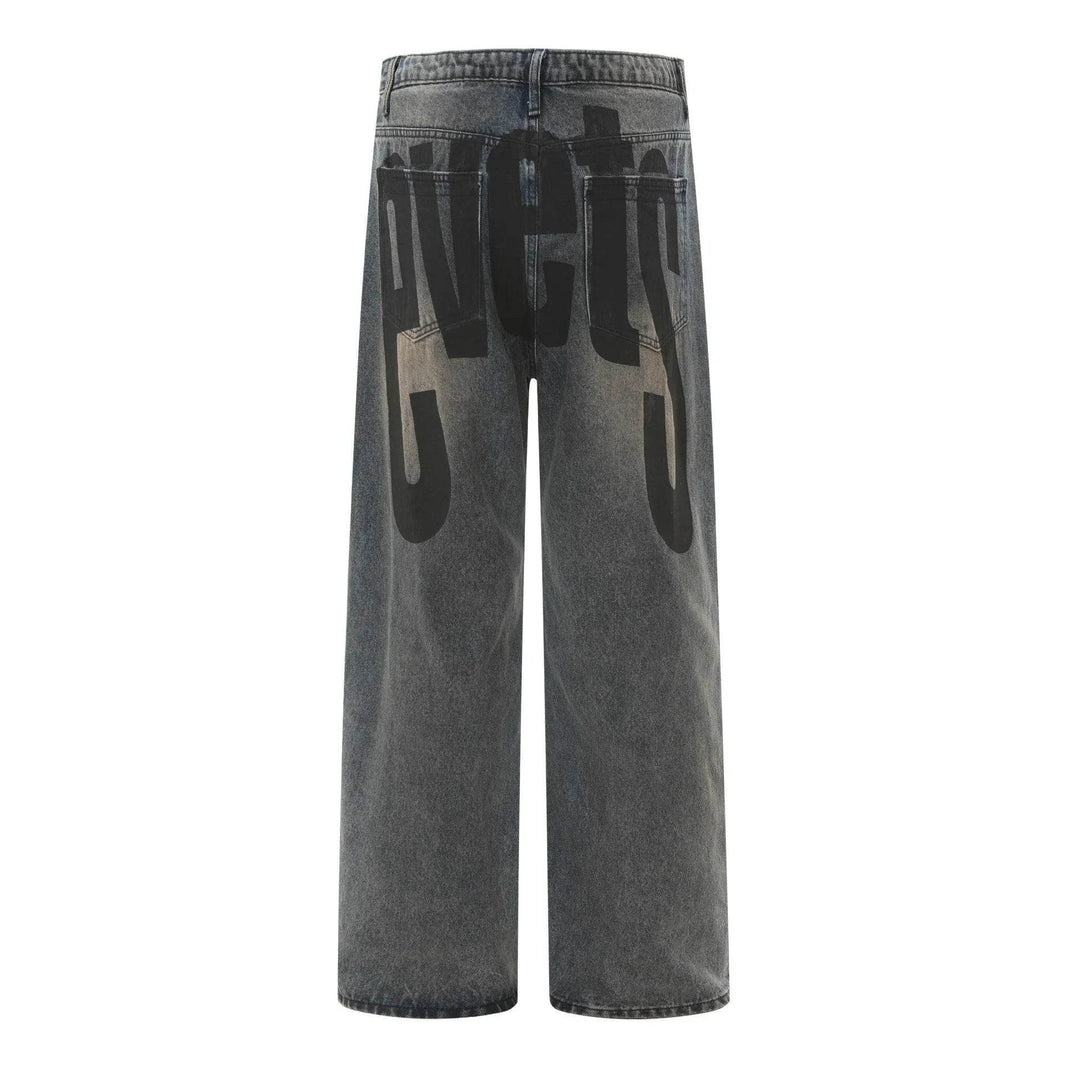 High Street American Washed Distressed Baggy Denim Baggy Jeans Pant Pant unisex - EX-STOCK Canada