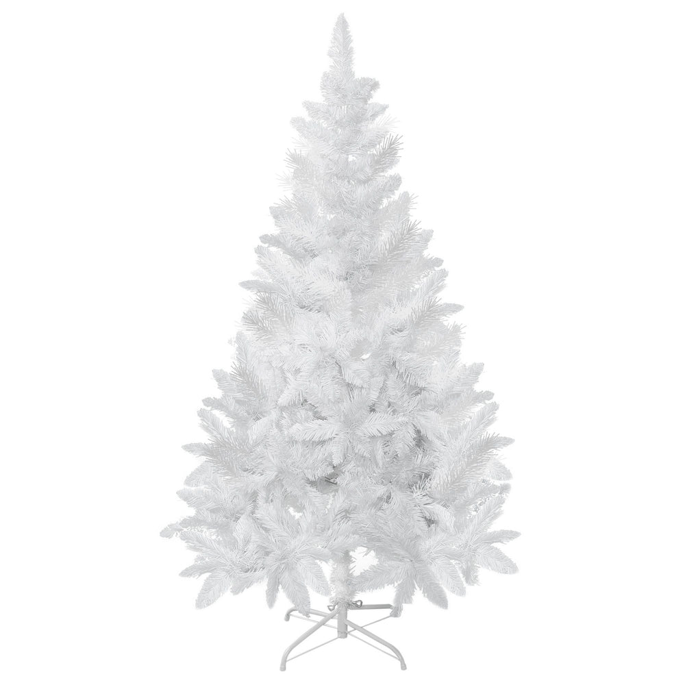 5ft Artificial Christmas Tree With Pine Realistic Branches, Auto Open, For Indoor Decoration, White EX-STOCK Canada 