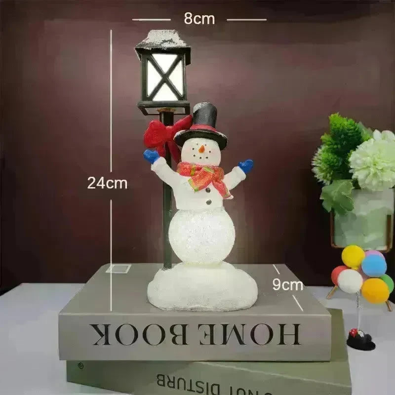 Christmas Gifts Resin Christmas Snowman Night Light Decoration Christmas Gifts Crafts - EX-STOCK CANADA