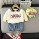 Cartoon Printed Children's Hoodie Shirt And Pants Set Two piece for boys - EX-STOCK Canada