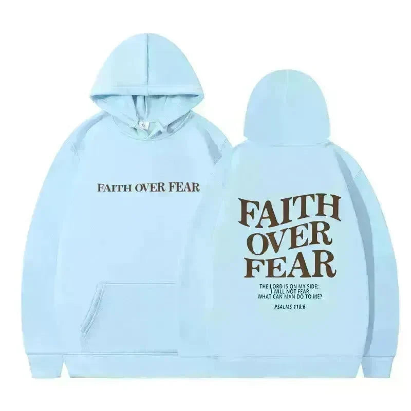 New Hoodie Faith Fear Men's And Women's Printed Sweatshirt - EX-STOCK CANADA