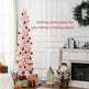 7ft Snow-Flocked Artificial Christmas Tree, Slim Pencil Xmas Tree With 490 Realistic Branches, Metal Base EX-STOCK Canada 